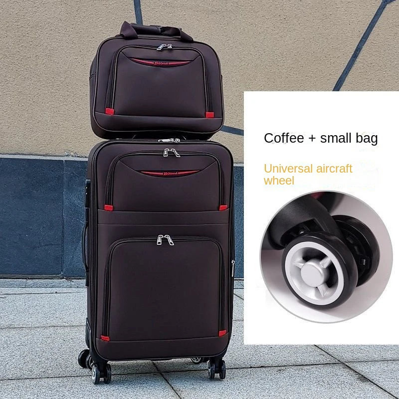 Oxford Suitcase Unisex Student Travel Bag Set Password Trolley Case Rolling Luggage Spinner Wheels 20 "24" 26" 30 inch Cloth Box