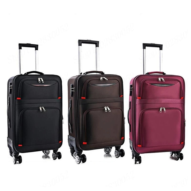 Oxford Suitcase Unisex Student Travel Bag Set Password Trolley Case Rolling Luggage Spinner Wheels 20 "24" 26" 30 inch Cloth Box