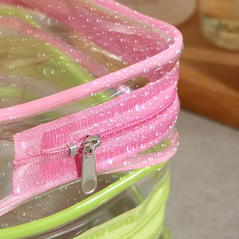 10/100 Travel  Transparent Waterproof Storage Bag, Large Capacity Zipper Bag, Hand Luggage Bag.