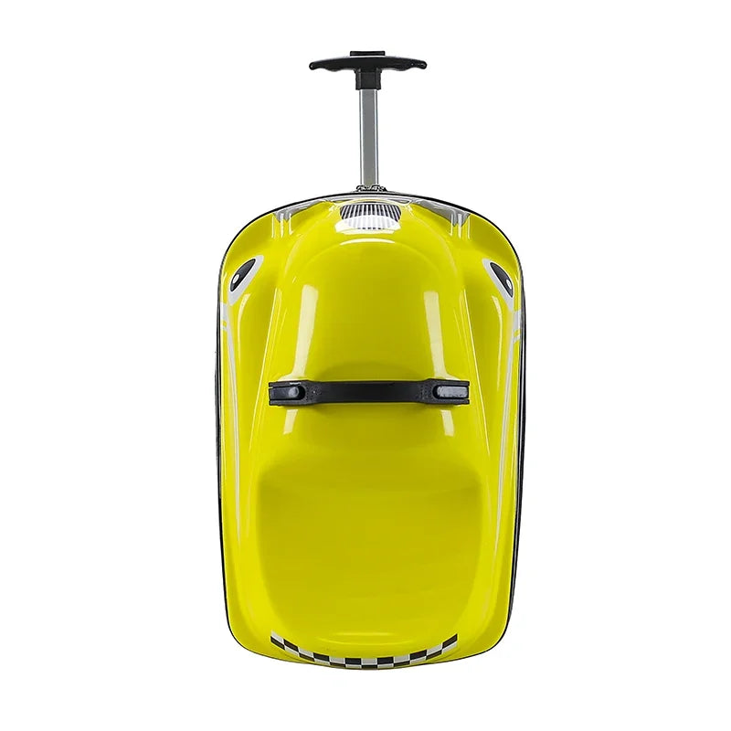 Cartoon Car Suitcase Can Sit to Ride Rolling Luggage Bag Children's Suitcases on Wheels Carry-on Travel Bags Cabin Trolley Case