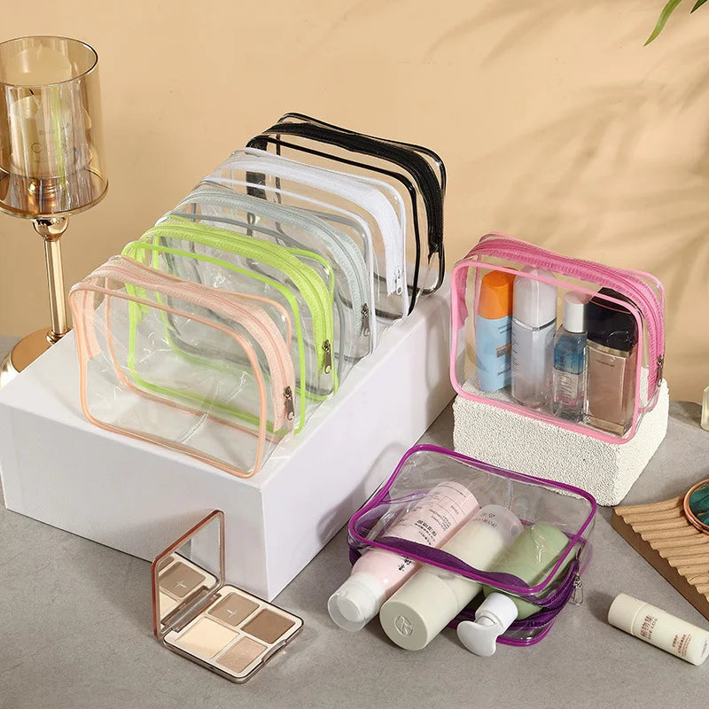 10/100 Travel  Transparent Waterproof Storage Bag, Large Capacity Zipper Bag, Hand Luggage Bag.
