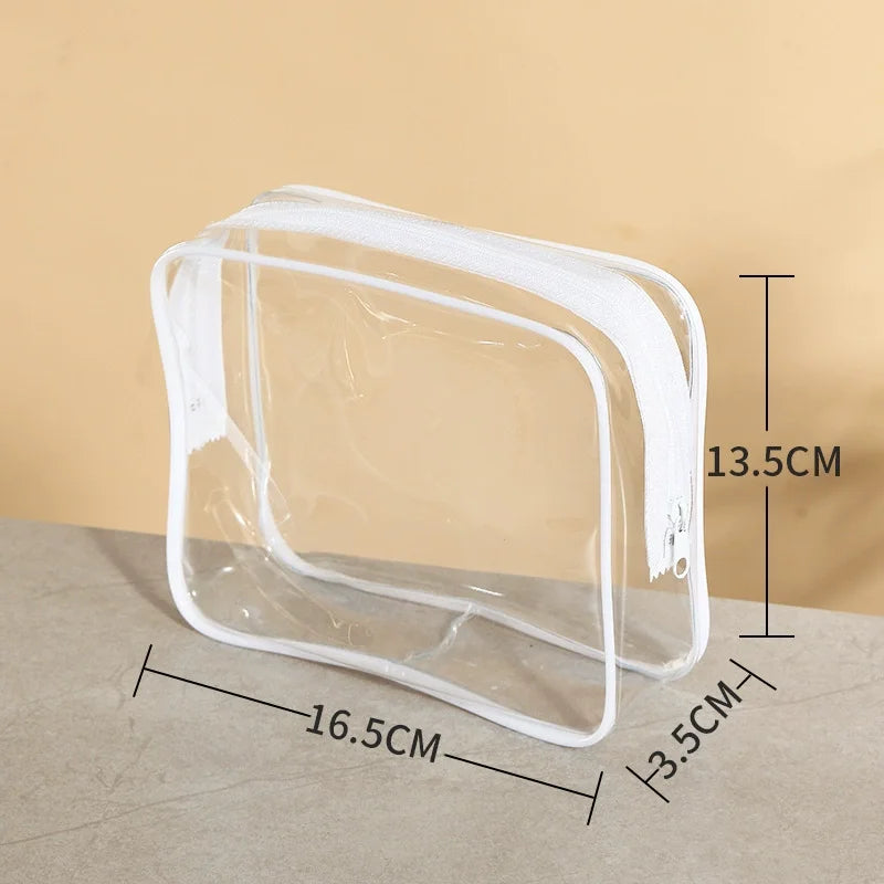 10/100 Travel  Transparent Waterproof Storage Bag, Large Capacity Zipper Bag, Hand Luggage Bag.