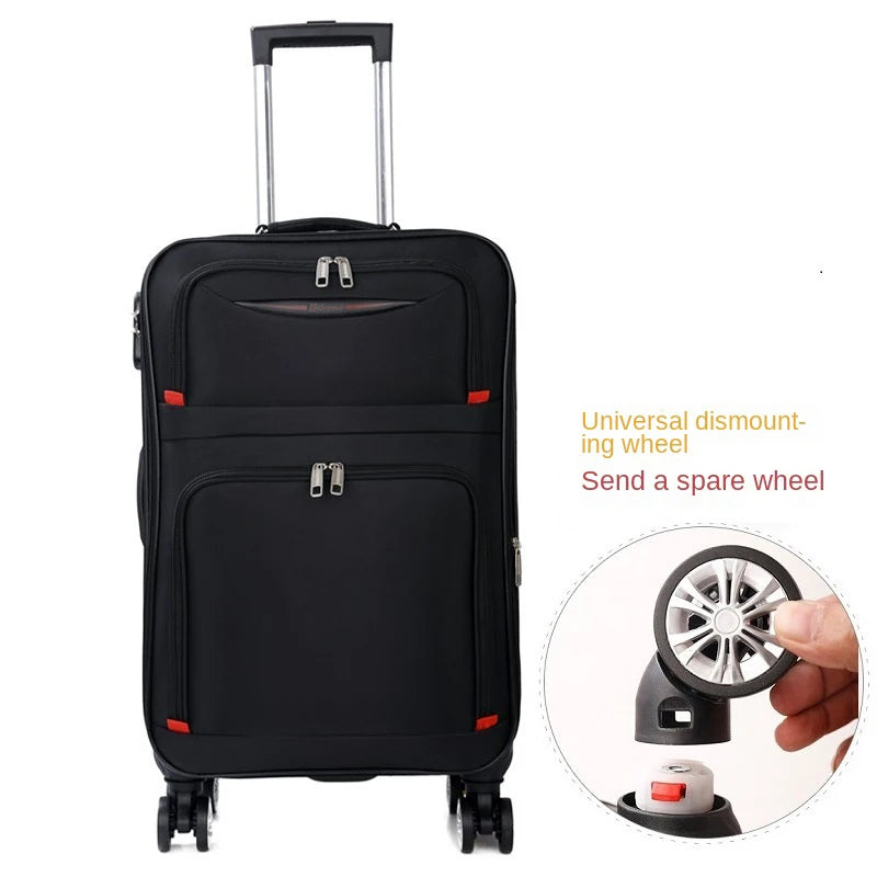 Oxford Suitcase Unisex Student Travel Bag Set Password Trolley Case Rolling Luggage Spinner Wheels 20 "24" 26" 30 inch Cloth Box