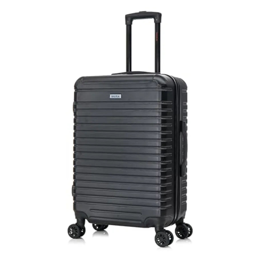 Luggage with GEL Handle Spacious Traveling Suitcases, Travel Suitcase with Dual Spinner Wheels and Studs Medium Hardside Luggag