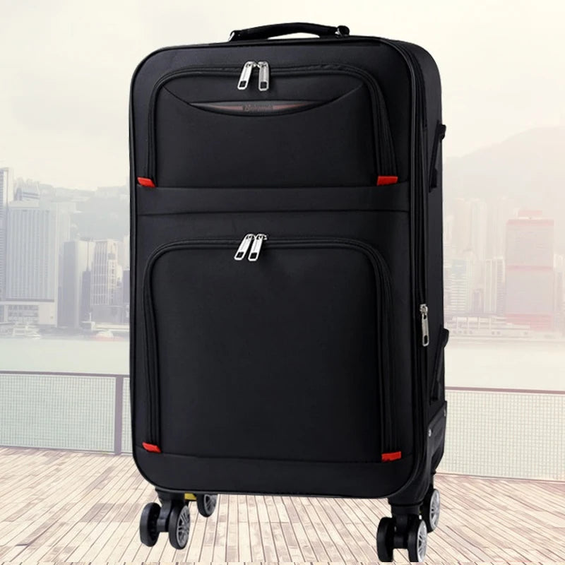 Oxford Suitcase Unisex Student Travel Bag Set Password Trolley Case Rolling Luggage Spinner Wheels 20 "24" 26" 30 inch Cloth Box
