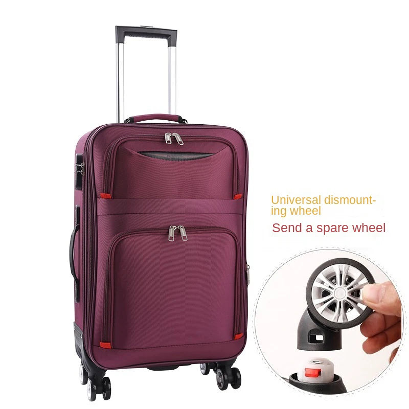 Oxford Suitcase Unisex Student Travel Bag Set Password Trolley Case Rolling Luggage Spinner Wheels 20 "24" 26" 30 inch Cloth Box