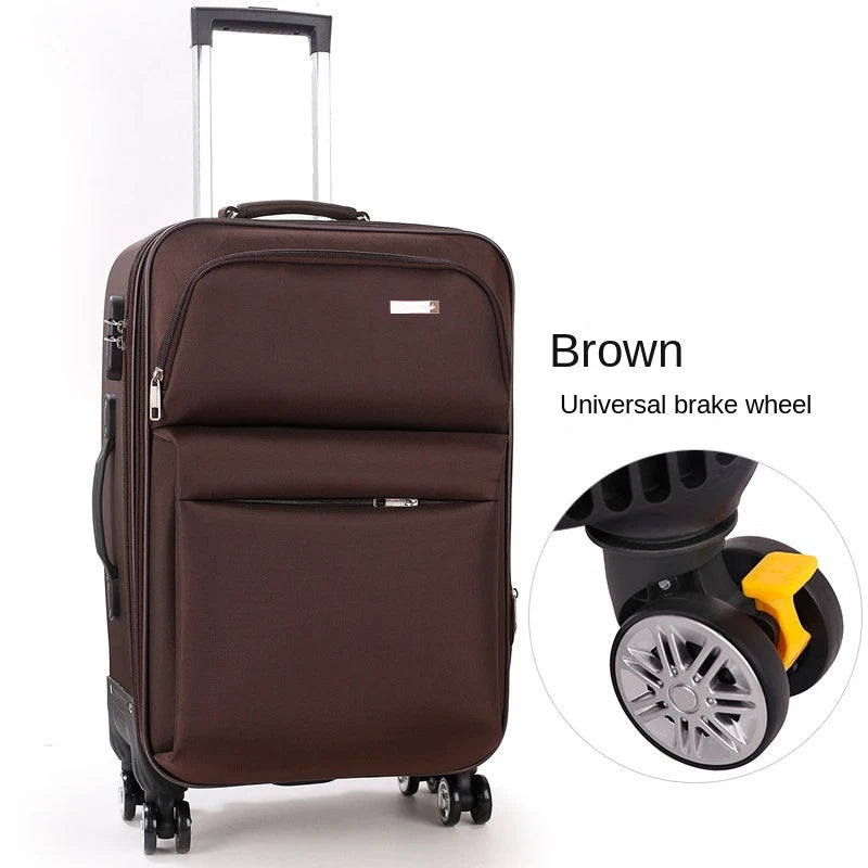Oxford Suitcase Unisex Student Travel Bag Set Password Trolley Case Rolling Luggage Spinner Wheels 20 "24" 26" 30 inch Cloth Box