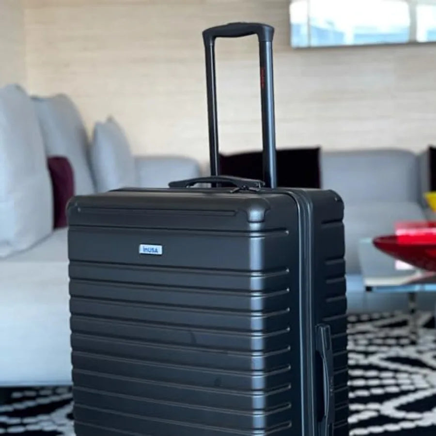 Luggage with GEL Handle Spacious Traveling Suitcases, Travel Suitcase with Dual Spinner Wheels and Studs Medium Hardside Luggag