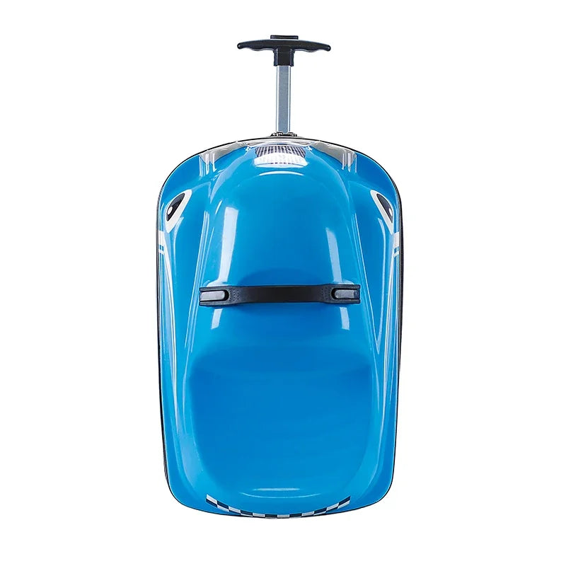 Cartoon Car Suitcase Can Sit to Ride Rolling Luggage Bag Children's Suitcases on Wheels Carry-on Travel Bags Cabin Trolley Case