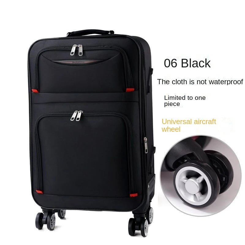 Oxford Suitcase Unisex Student Travel Bag Set Password Trolley Case Rolling Luggage Spinner Wheels 20 "24" 26" 30 inch Cloth Box