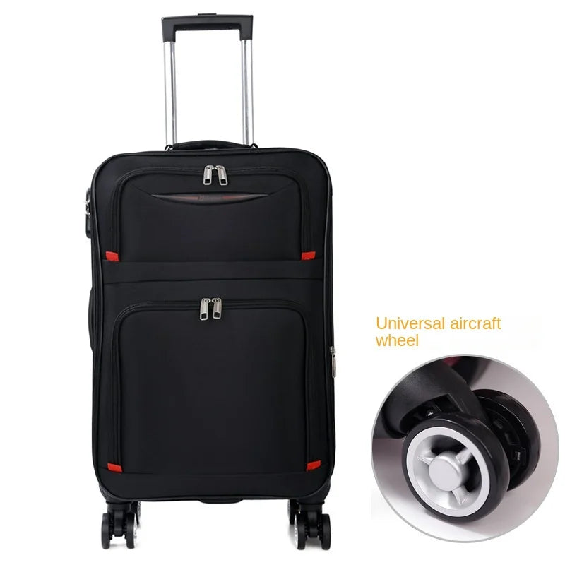 Oxford Suitcase Unisex Student Travel Bag Set Password Trolley Case Rolling Luggage Spinner Wheels 20 "24" 26" 30 inch Cloth Box
