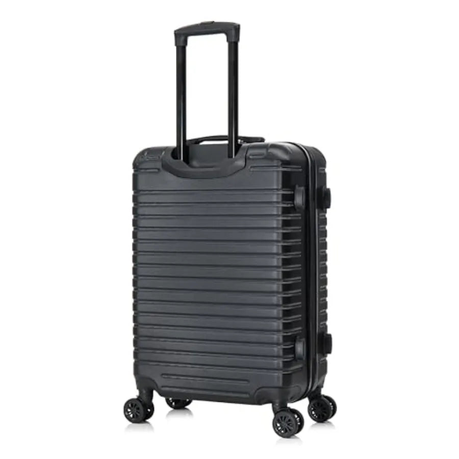 Luggage with GEL Handle Spacious Traveling Suitcases, Travel Suitcase with Dual Spinner Wheels and Studs Medium Hardside Luggag