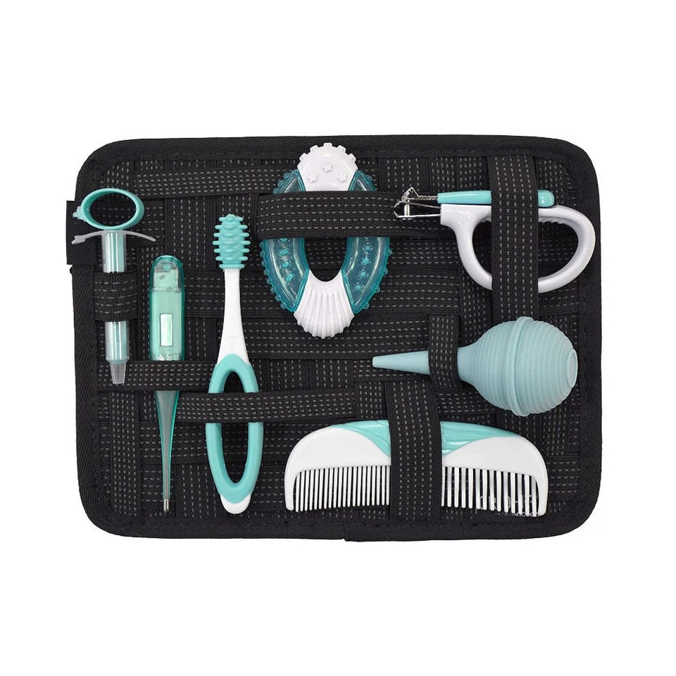 Portable Elastic Band Organizer Board - With Zipper Pocket & Multiple Stretch Straps Hanging Travel Insert for Cables/Cosmetics