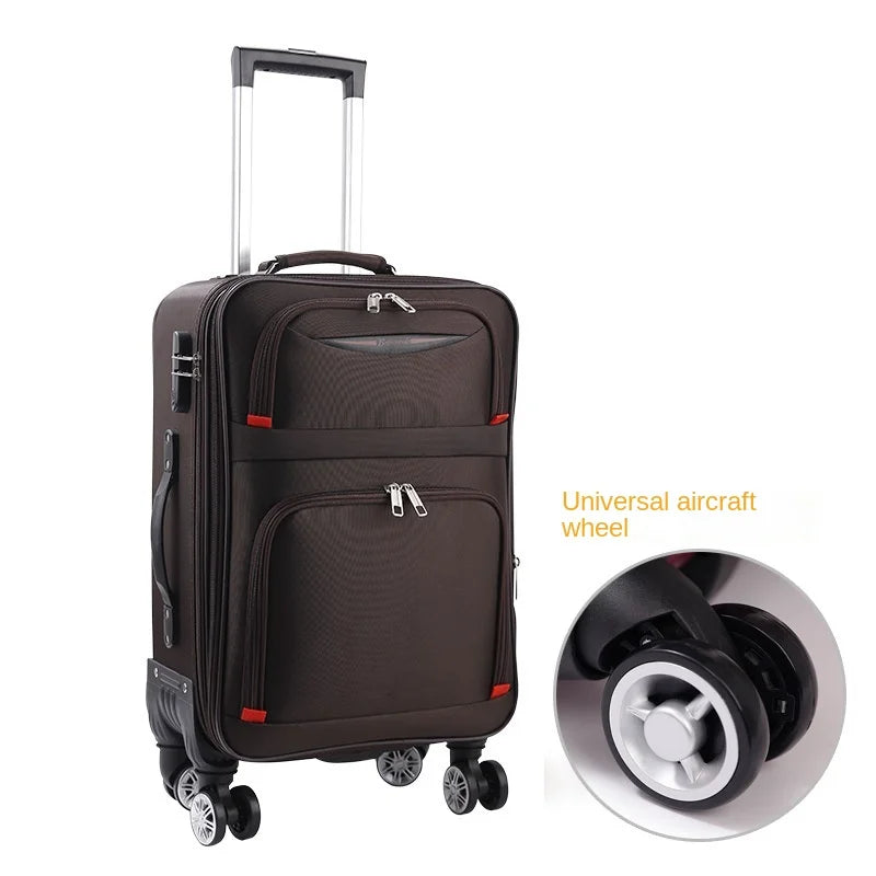 Oxford Suitcase Unisex Student Travel Bag Set Password Trolley Case Rolling Luggage Spinner Wheels 20 "24" 26" 30 inch Cloth Box