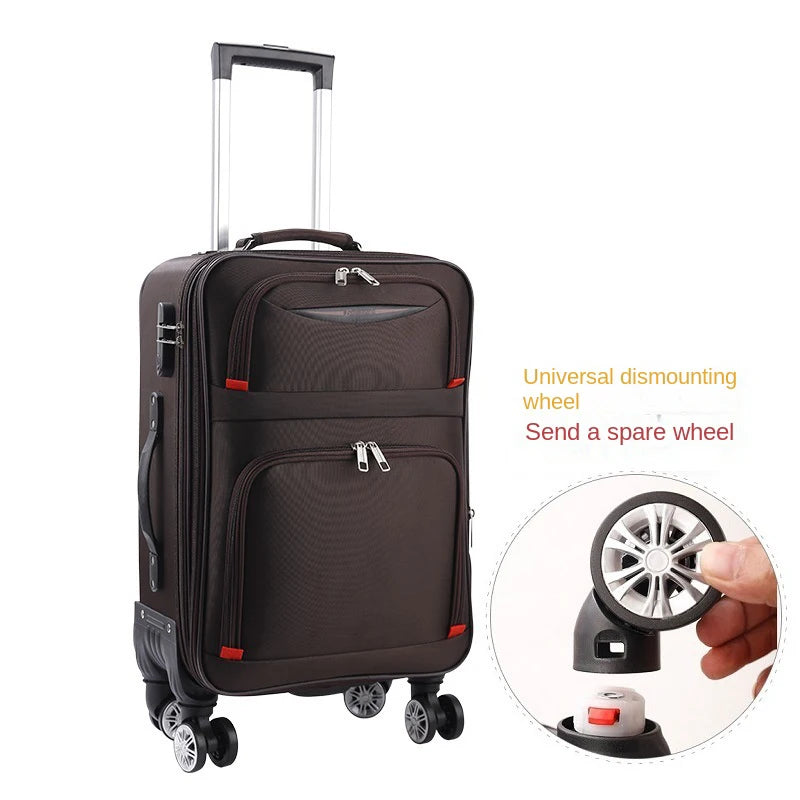 Oxford Suitcase Unisex Student Travel Bag Set Password Trolley Case Rolling Luggage Spinner Wheels 20 "24" 26" 30 inch Cloth Box