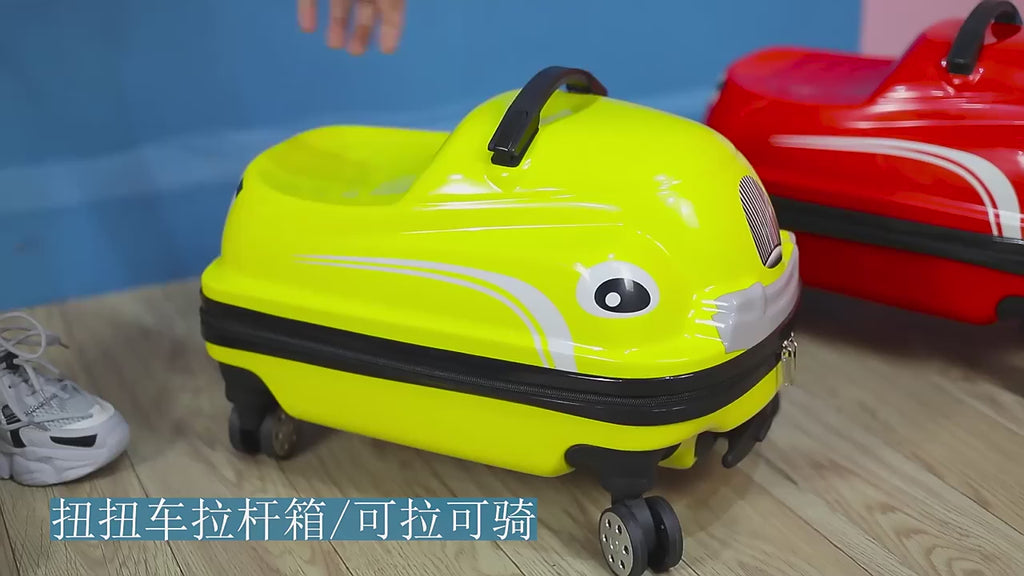 Cartoon Car Suitcase Can Sit to Ride Rolling Luggage Bag Children's Suitcases on Wheels Carry-on Travel Bags Cabin Trolley Case